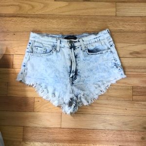 Acid wash denim BOOTY shorts